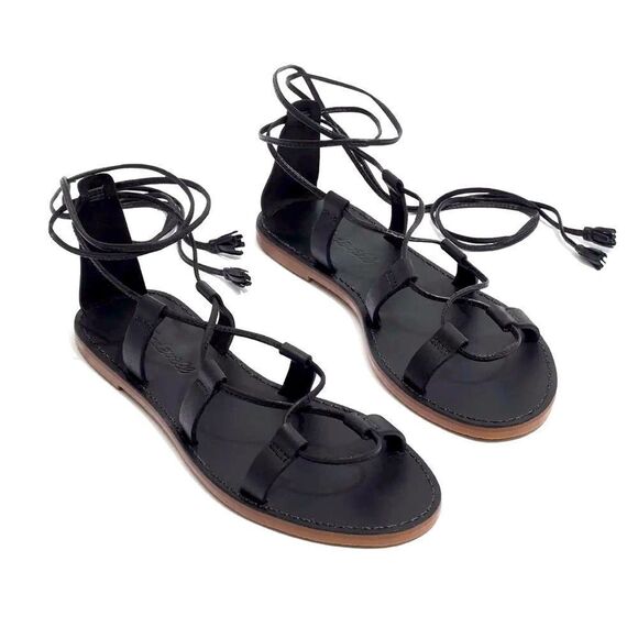 Madewell Sandals Black Leather Size 7.5 - Picture 2 of 11